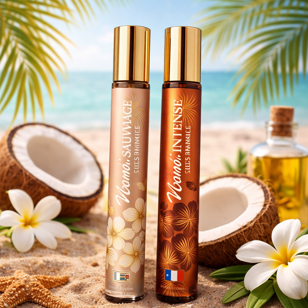 Texte ALT image  duo parfums monoï intense et monoï sauvage 35ml parfum coco vanille gourmand
