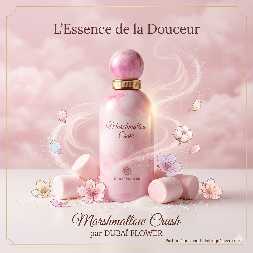 parfum marshmallow crush dubai flower flacon et boite