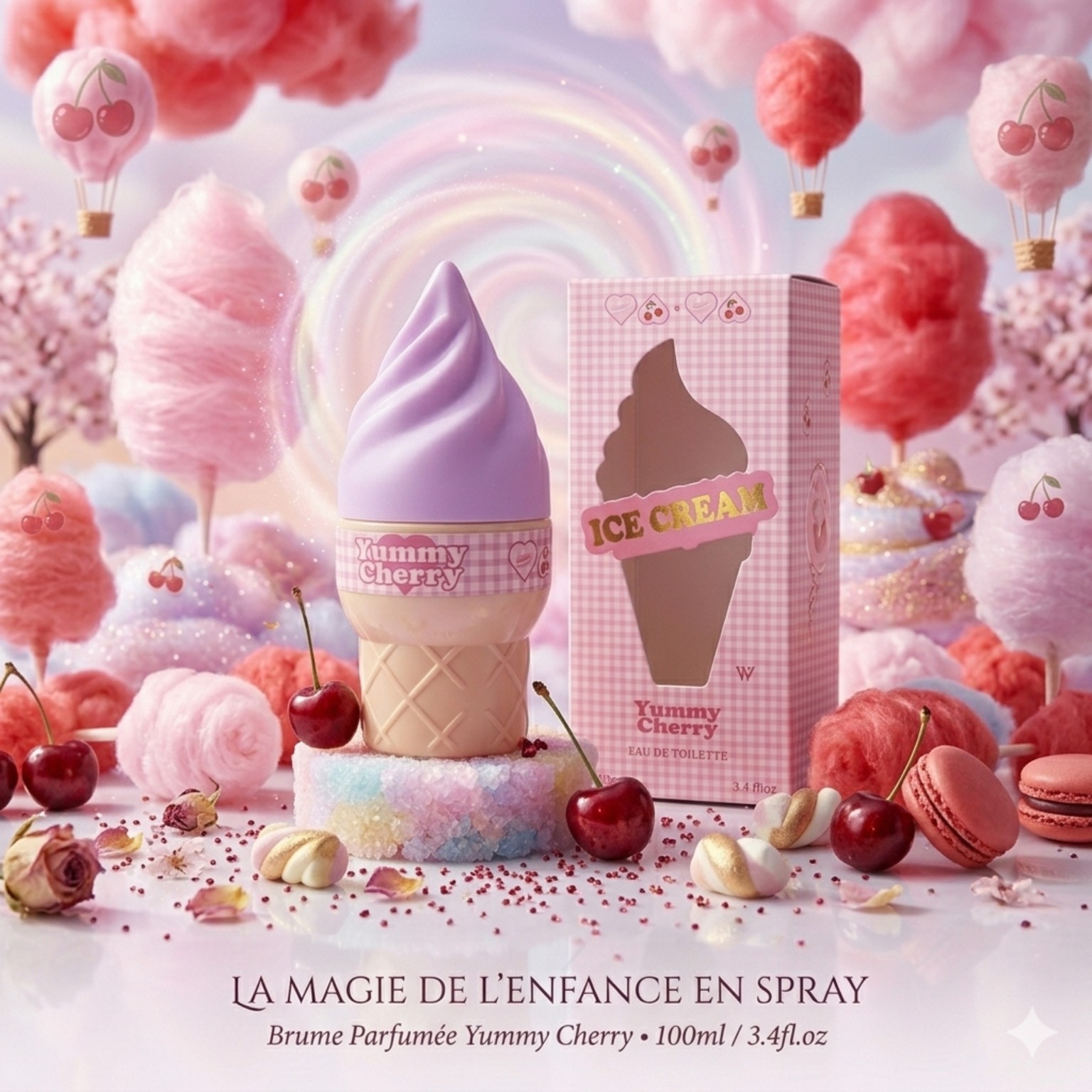 brume parfumée yummy cherry 100ml parfum cerise sucré femme