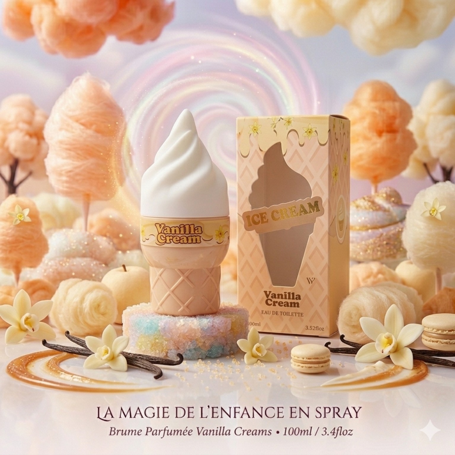 brume parfumée vanilla cream 100ml parfum vanille sucré femme