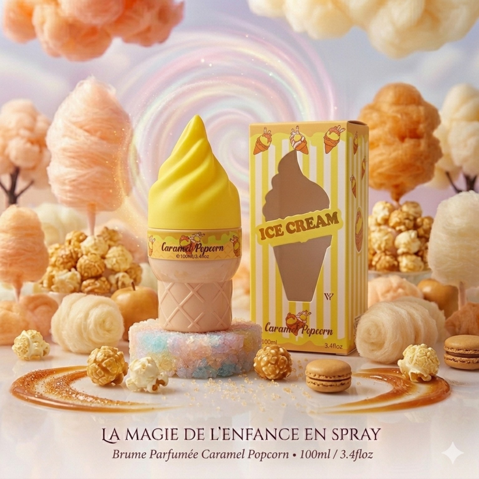 brume parfumée caramel popcorn 100ml parfum gourmand sucré femme