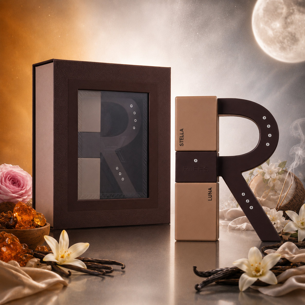 Coffret Riiffs R Stella Luna parfum femme 2 x 50 ml avec boîte et flacon original
