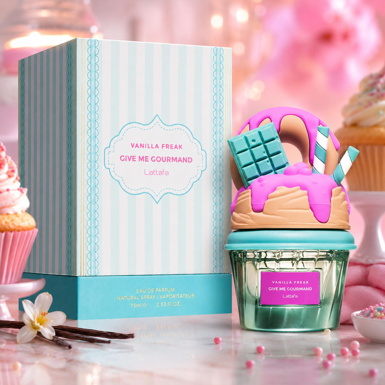 Lattafa Give Me Gourmand Vanilla Freak eau de parfum gourmand 75ml avec boite