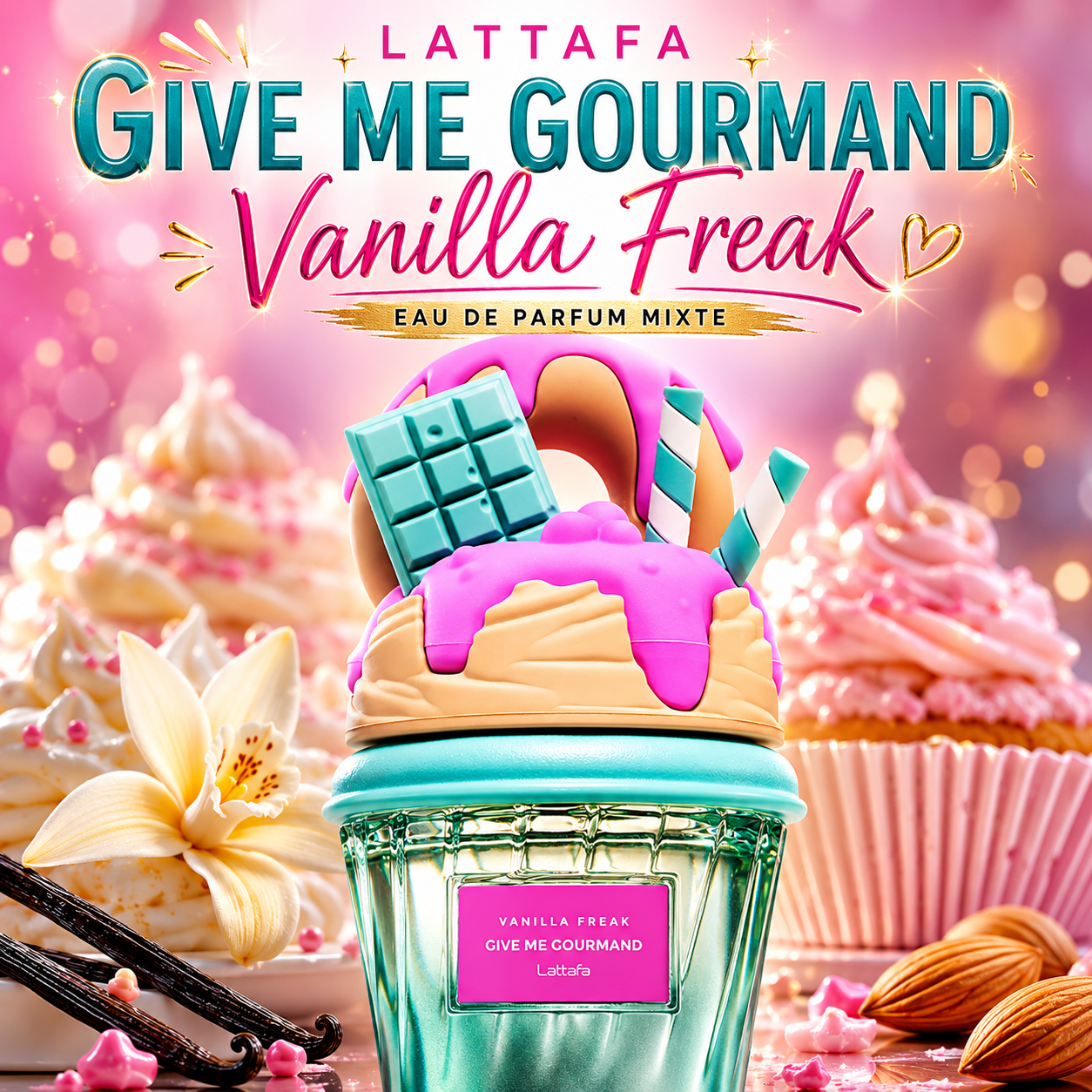 Lattafa Give Me Gourmand Vanilla Freak parfum gourmand notes vanille amande cannelle