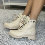 BOTTINES PERLE BEIGE