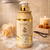 : Femme utilisant gel douche D’Donna caramel vanille peau douce parfum gourmand