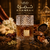 Affiche promotionnelle Khamrah Qahwa Lattafa avec bouteille, ambiance orientale raffinée et univers gourmand café vanille épices