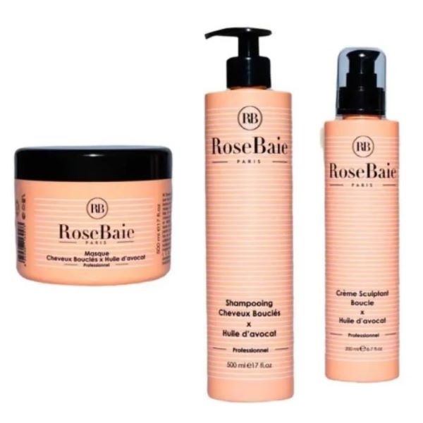 Gamme Rose Baie Paris à l' huile d'avocat  shampoing, masques, sérum avosstyles