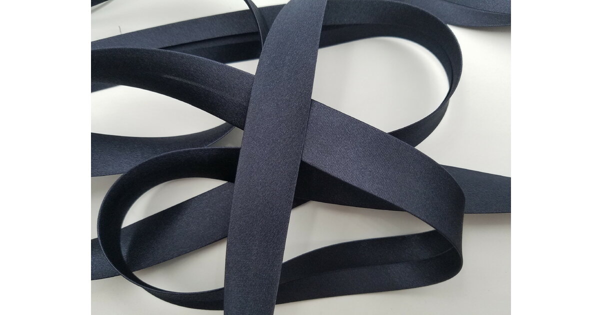 Ruban Biais Coton Oxford 4cm X 11m - Bleu Marine - Pour Couture Finitions Vêtements Accessoires