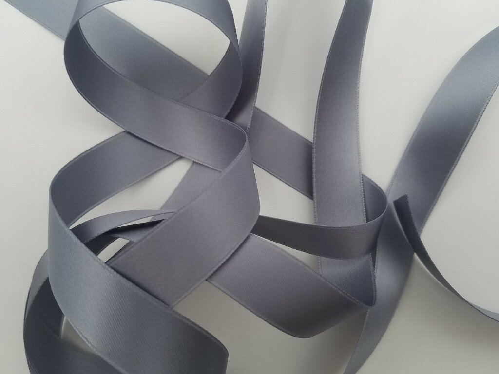 Ruban cadeau en satin 22 m, 20 mm de large - Ruban de satin argenté pour mariage, travaux manuels et emballage cadeau - Décoration de mariage ( Argenté