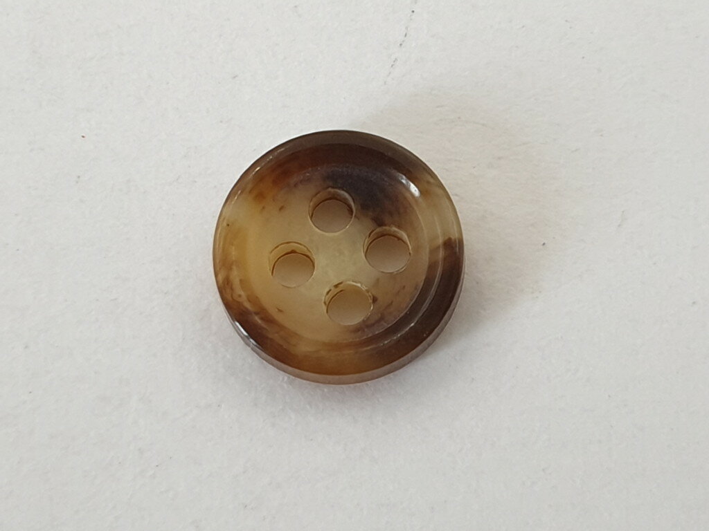 Lot De 8 Boutons Vintage Bleu Marbré Demi-sphère - Diamètre 2,1 Cm - Occasion
