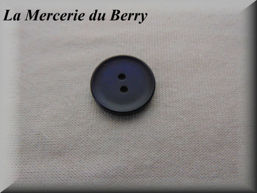 Lot De 7 Boutons Anciens Bleu Marine - 18 Mm, Mercerie Vintage, Occasion