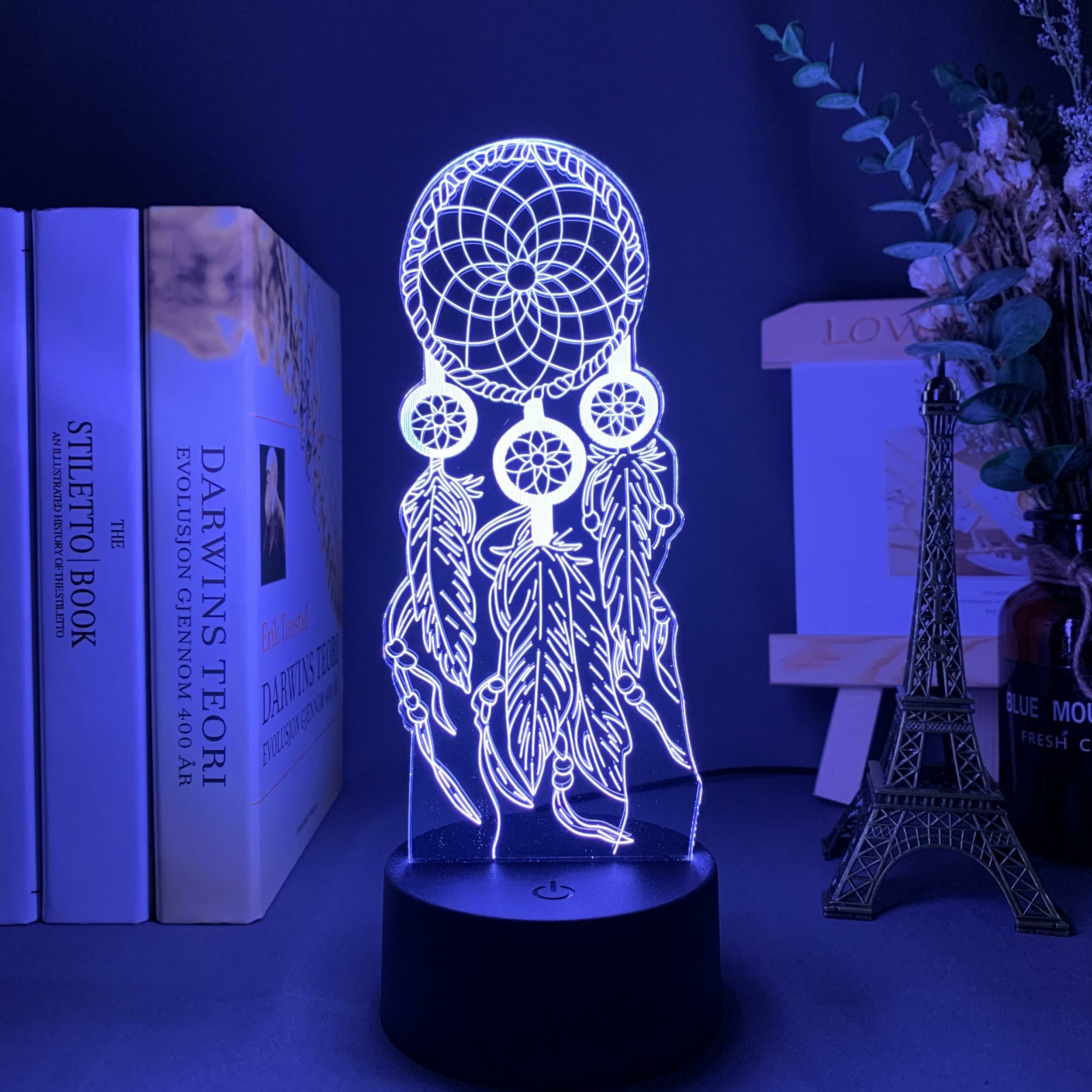 Lampe LED 3D Attrape Rêves