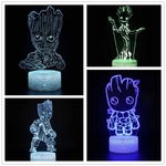 Marvel-Avengers-3D-Lamp-Groot-Anime-Figure-Acrylic-LED-Illusion-Lamp-USB-Colourful-NightLight-Table-Lamp