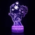 Disney-reine-des-neiges-Elsa-Anna-enfants-LED-veilleuse-mignon-Animal-Olfa-Sven-3D-Illusion-lampe