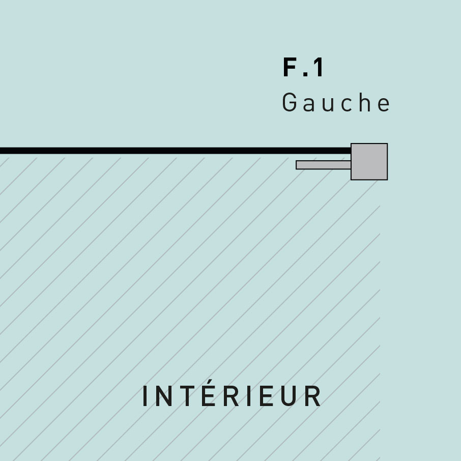 Poteau d\'extrémité F.1 gauche fixation platine