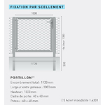 Portillon-cloture-inox-scellement-dimensions-H1000