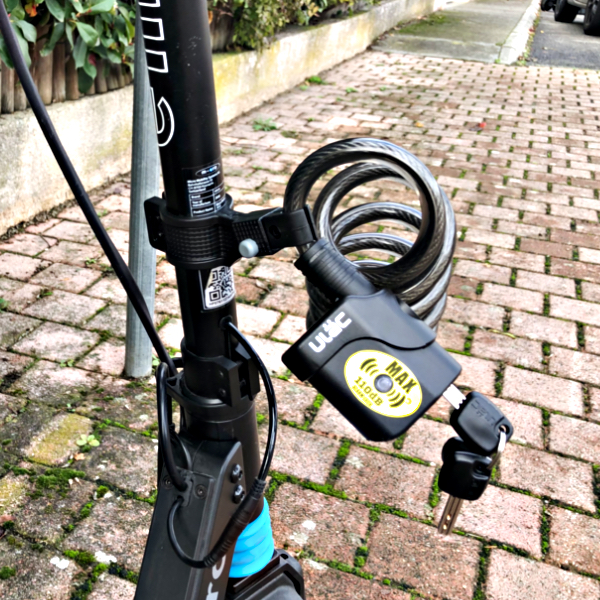 Cadenas antivol avec alarme 110dB pour trottinette ou vélo