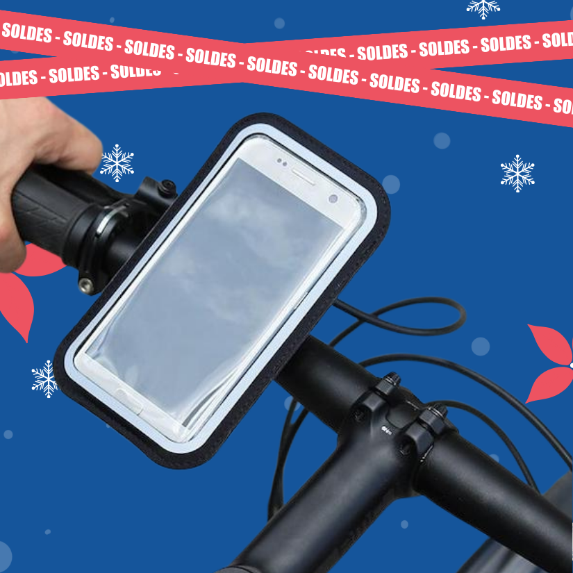 Support smartphone vélo étanche chargeur