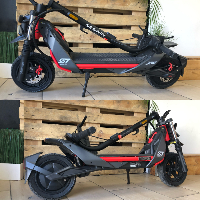 Trottinette segway ZT3 pro pliée