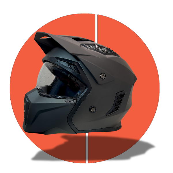 Casque street FRV mentonière bronze coté
