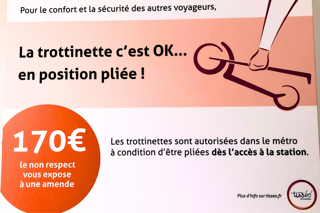 metro et trottinette electrique