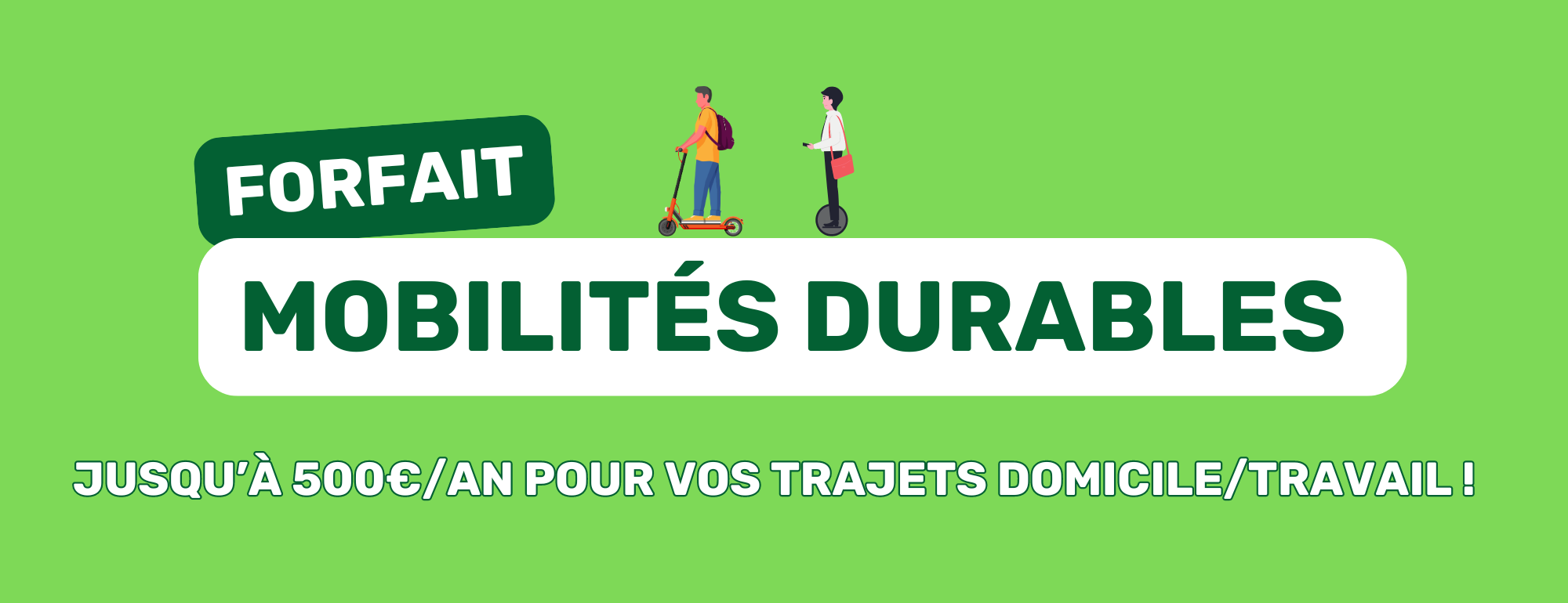 forfait mobilite 500 euros pour trajet maison travail gagner argent mobilityurban trottinette gyroroue