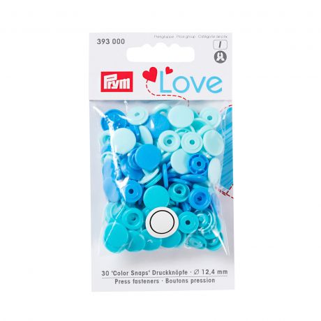 boutons pression bleu prym