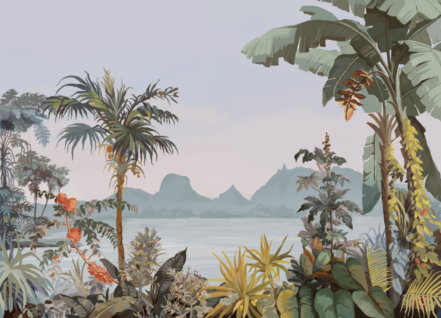 la Baie aux tortues à l’île Maurice vue sur la montagne Pieter Both