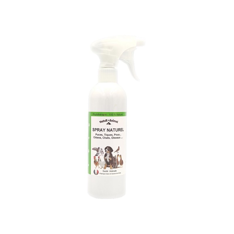 Spray naturel Puces & Tiques 500 ml ~ Natur\'Animal