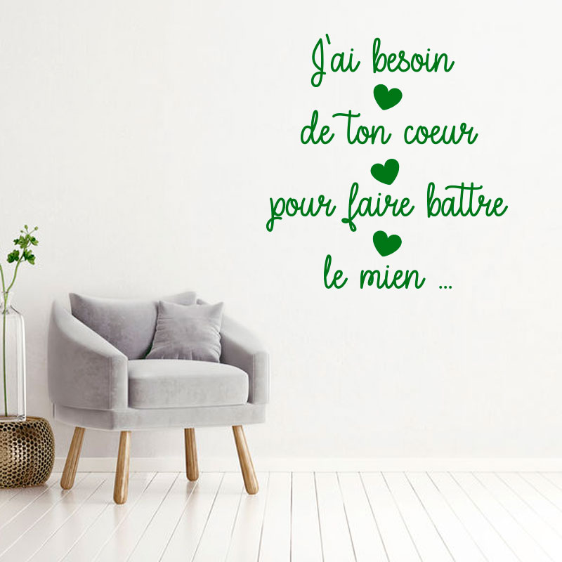 Sticker Citation Besoin Ton Coeur Stickers Amour Artsdeszifs