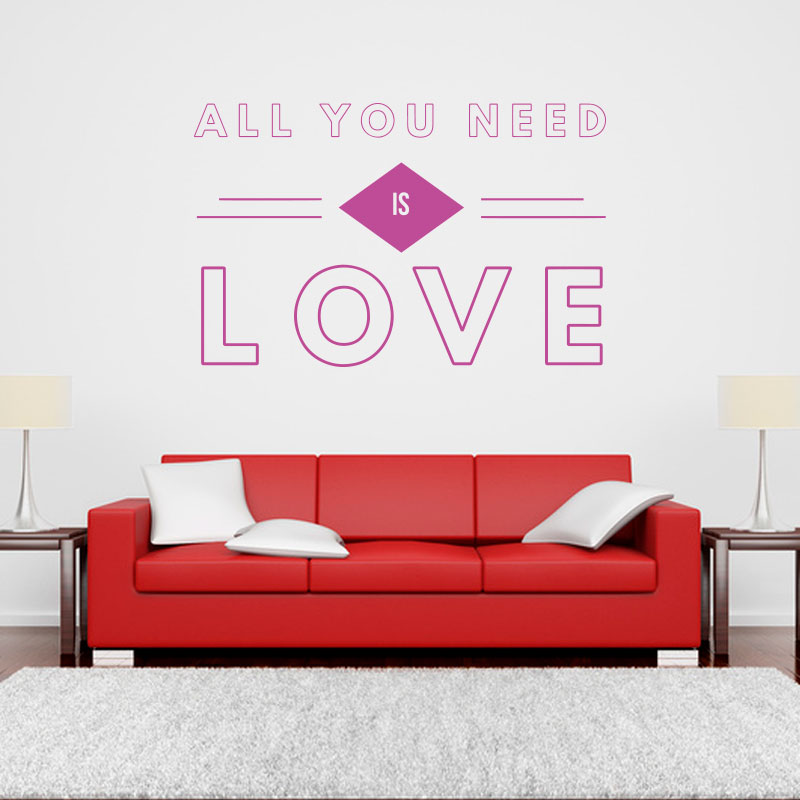 sticker-citation-all-you-need-is-love-couleur-violet