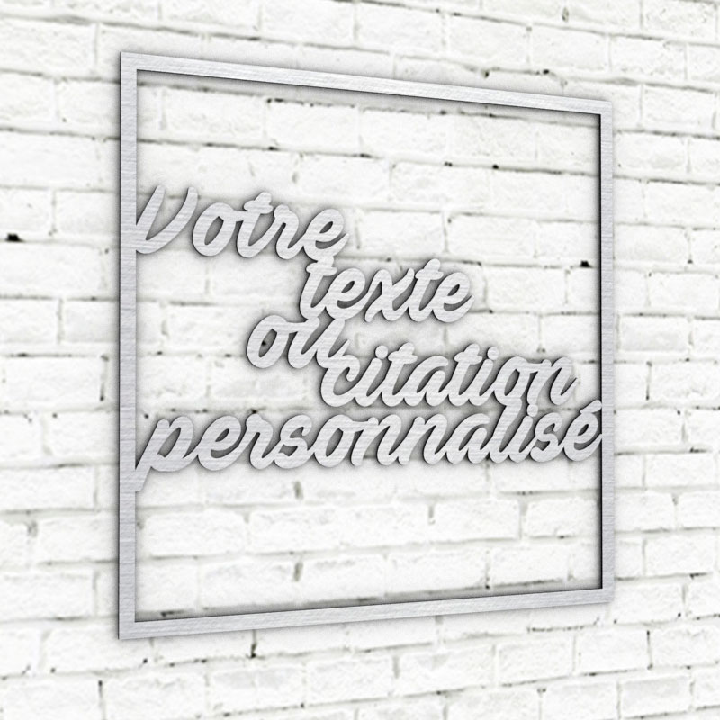 Cadre mural phrase personnalisée attachée en métal - Photographs