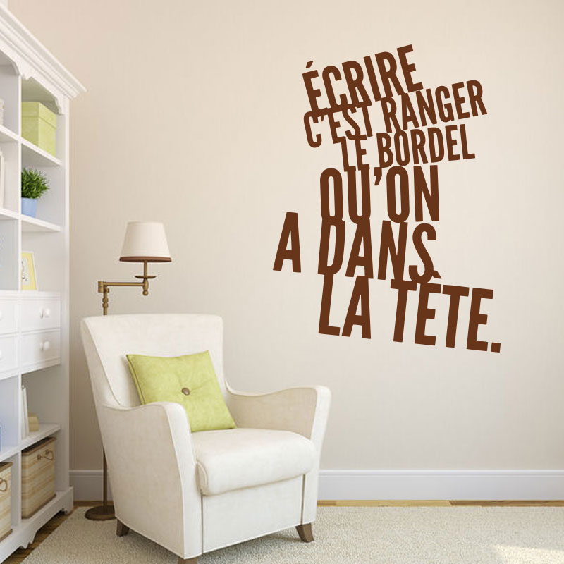 Sticker citation - Ecrire pour ranger