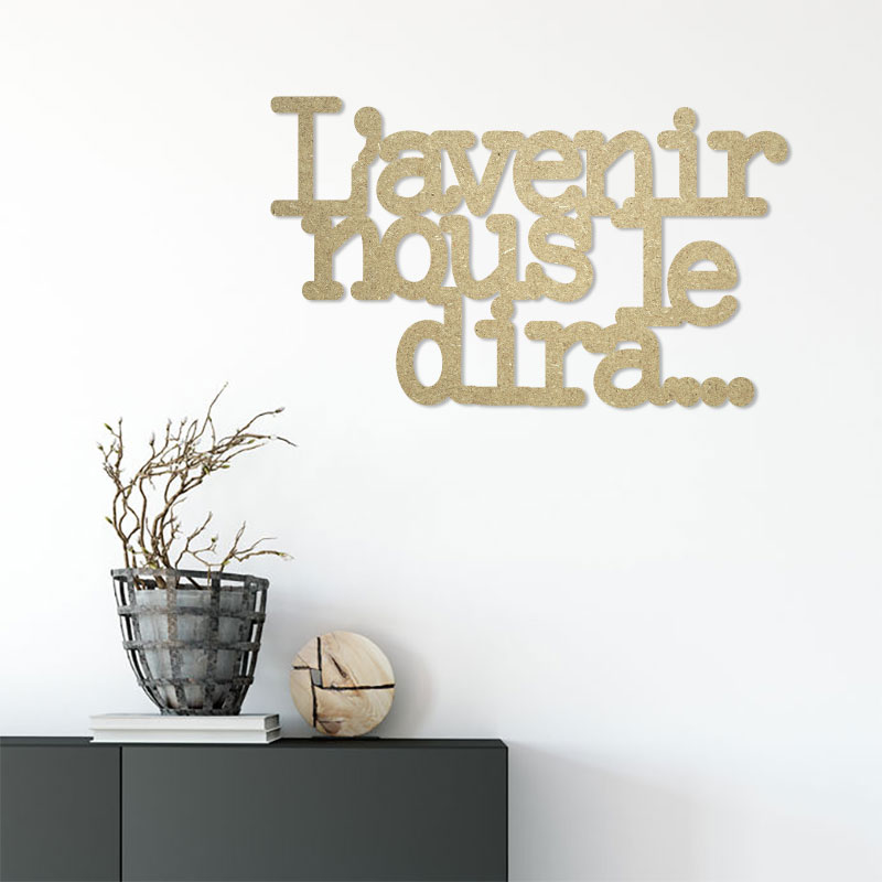 Citation murale en bois - Avenir