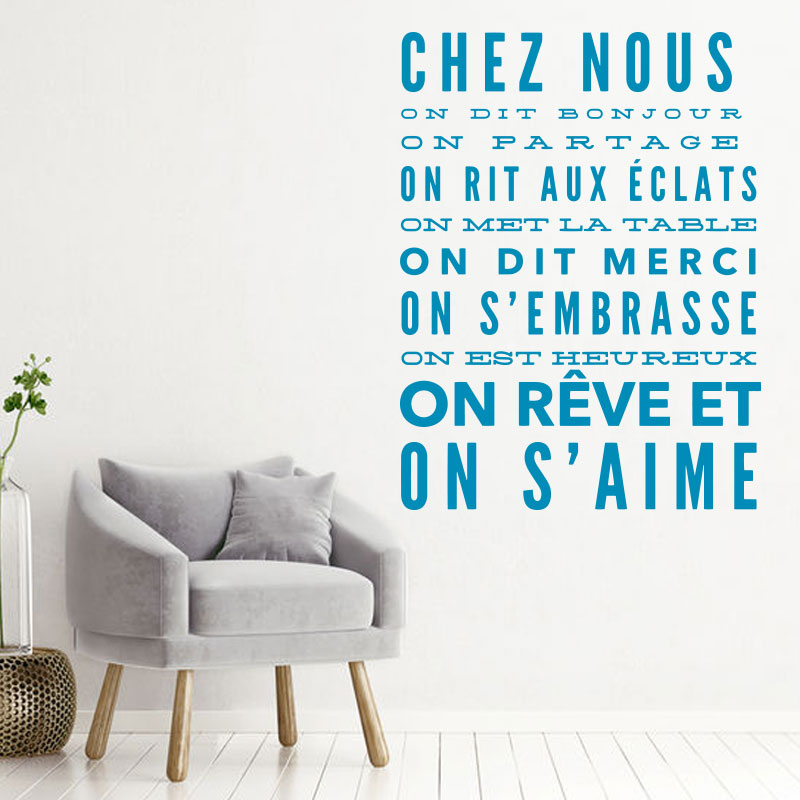 Sticker de Porte avec Citation – Chambre