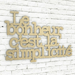 décoration-murale-bois-mdf-citation-bonheur-simplicité-profil