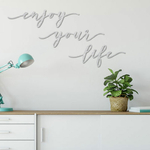 décoration-murale-métal-alu-brossé-citation-enjoy-your-life