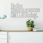 décoration-murale-métal-alu-brossé-citation-be-the-reason