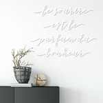 décoration-murale-métal-alu-blanc-citation-parfum-du-bonheur