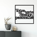 décoration-murale-métal-cadre-phrase-personnalisée-alu-noir-typo-neo