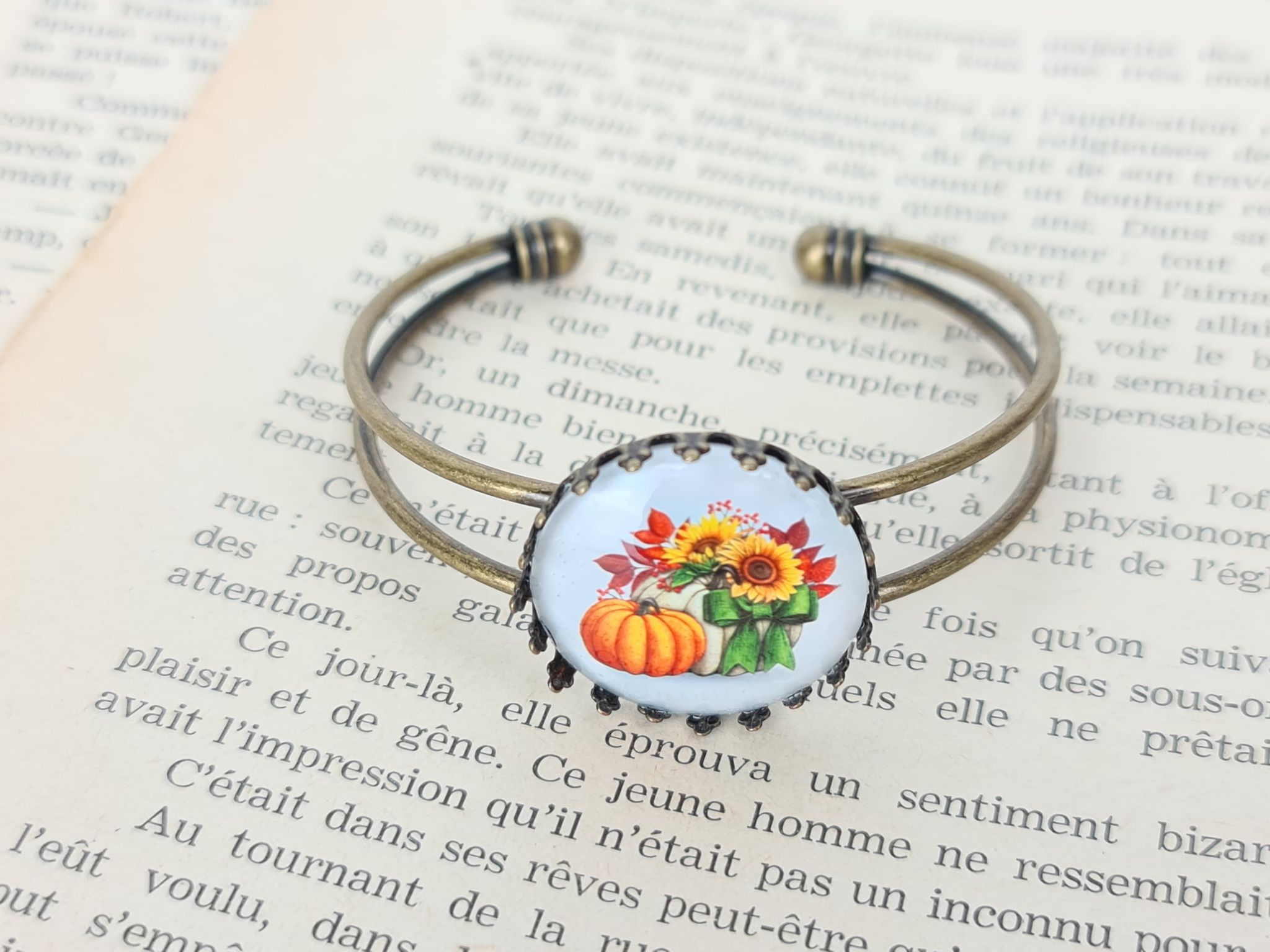 MNBRA003_bracelets-retro-style-vintage-victorien-automne-citrouille