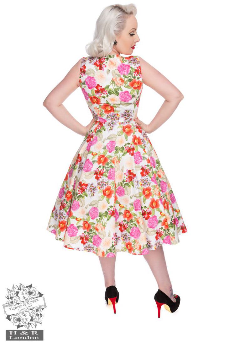 Robe Vintage Années 50 Femme - Style Pin-up, Dos Nu, Imprimé Pois, Coupe Trapèze Pour Soirée Ou Cérémonie
