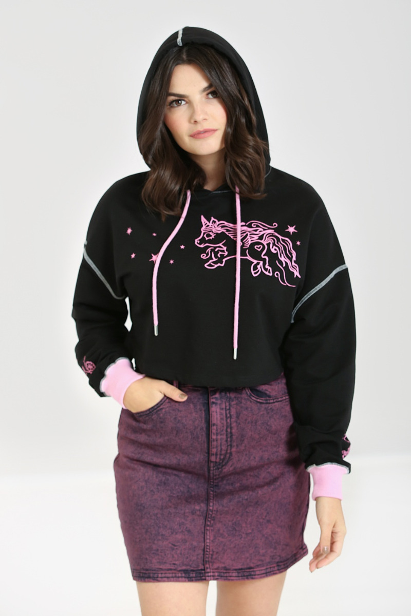 Sweat à Capuche Hoodie Hell Bunny Gothique Rock Star Catcher