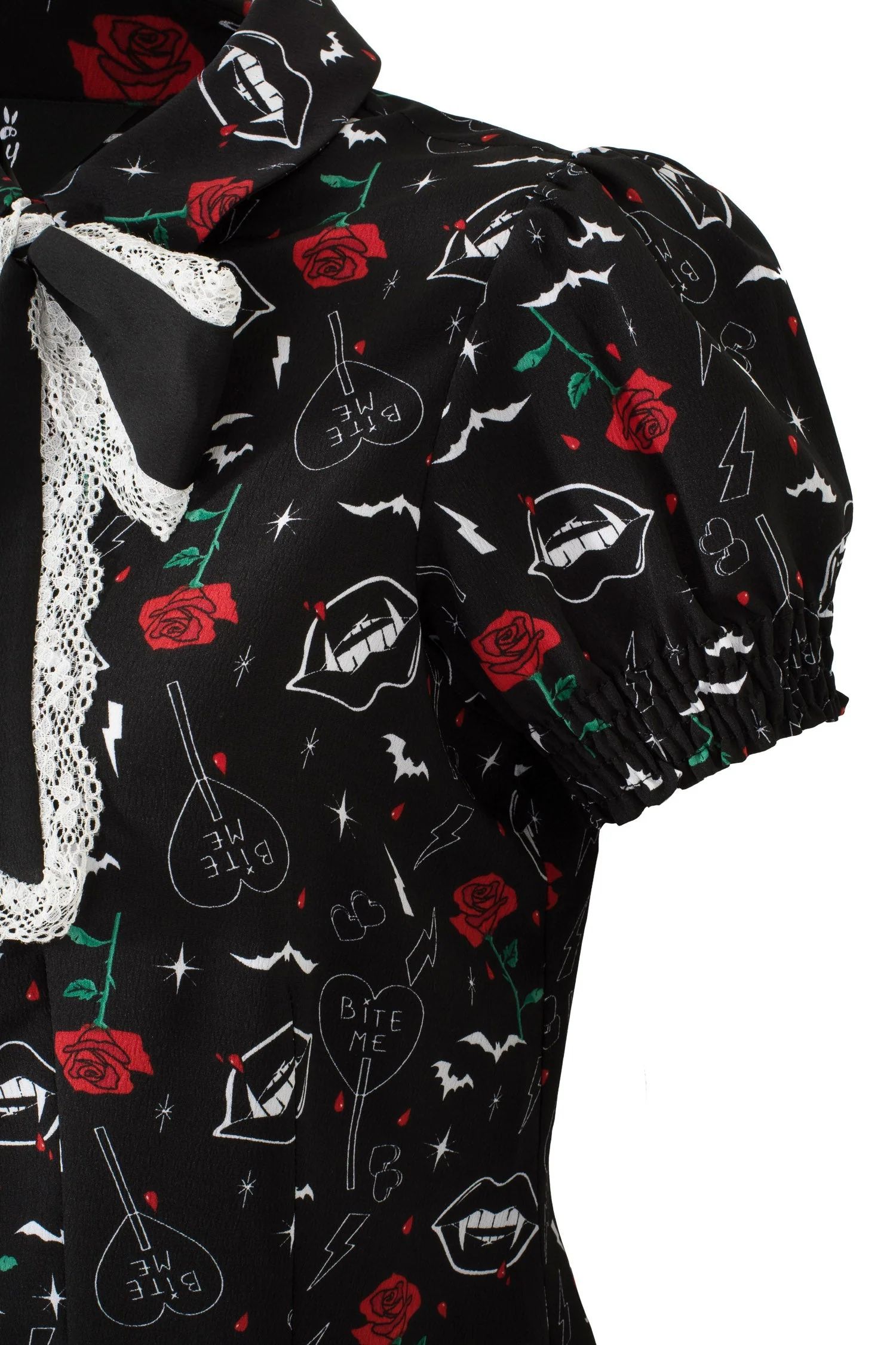 Chemisier Long Gothique Femme - Coupe Punk Rock, Manches Fines, Col Bas, Coton, Noir | Style Décontracté