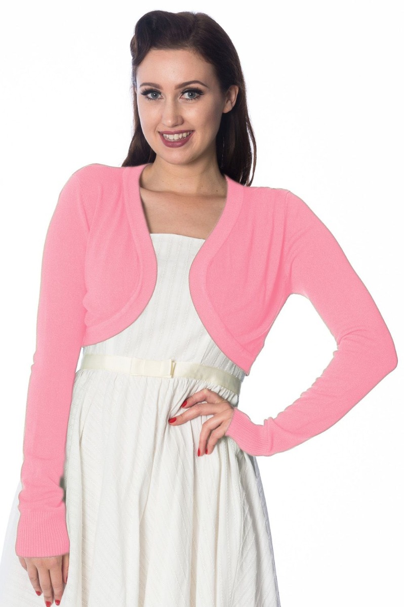 gilet bolero rose