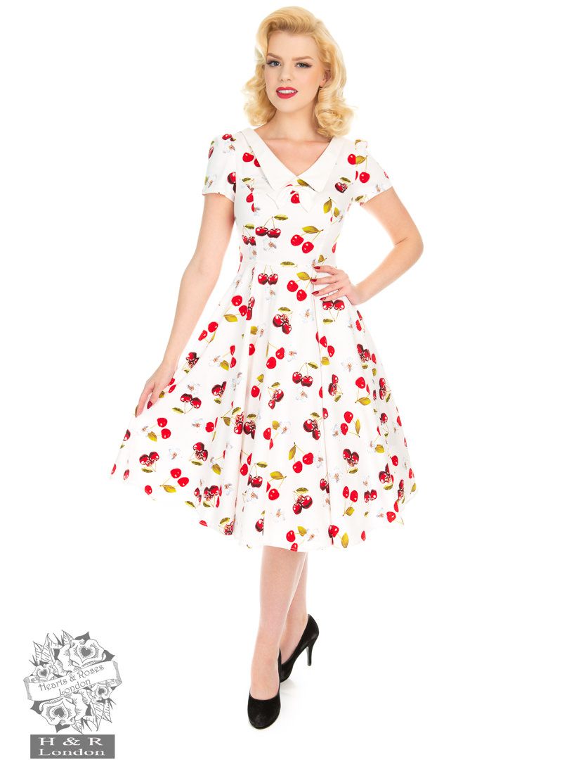 Robe Pin Up Rétro 50 S Rockabilly Swing Cherry On Top Vêtements Robe Belldandy