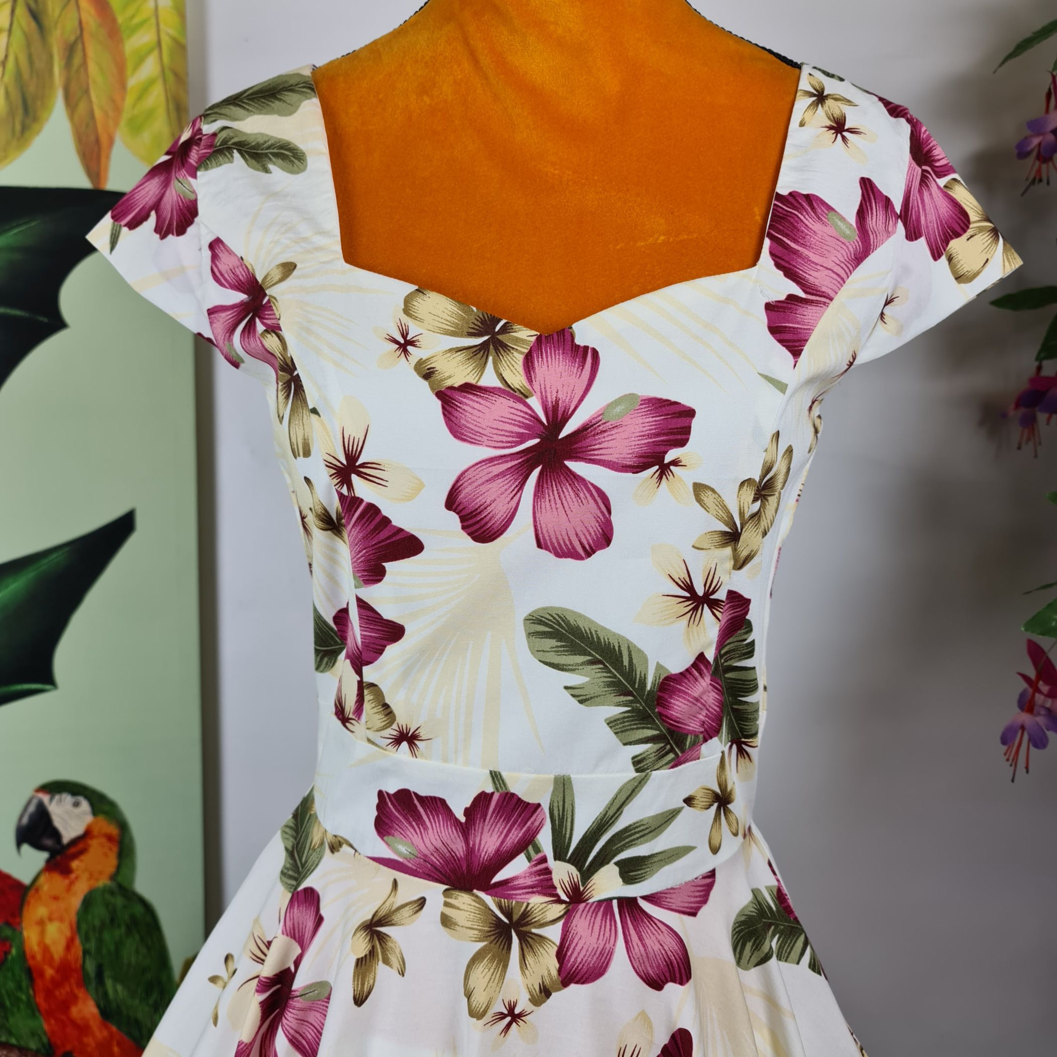 BEDR002b_Robe_Pinup_Retro_50s_Rockabilly_swing-Tropical-aloha