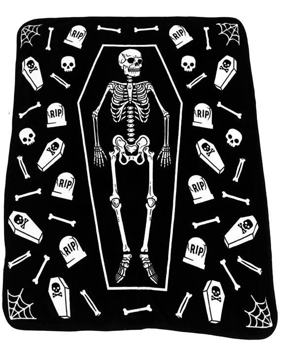 SPHW286_plaid-couverture-polaire-gothique-rock-skeleton