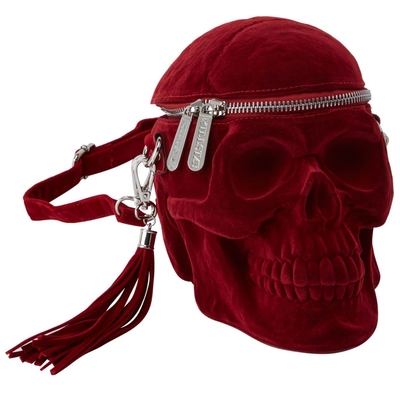 Sac à Main Killstar  Gothique Glam Rock Tête de Mort Grave Digger Velvet Blood
